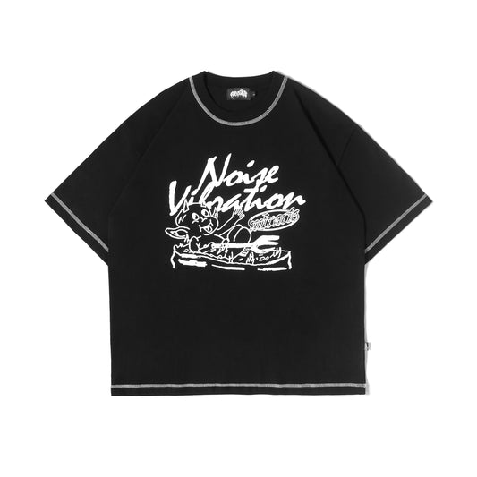 Miracle Mates - Noise Black Oversized T Shirt