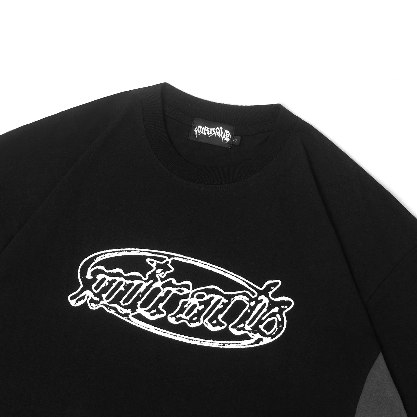 Miracle Mates - Atrise Black Grey Oversized T Shirt