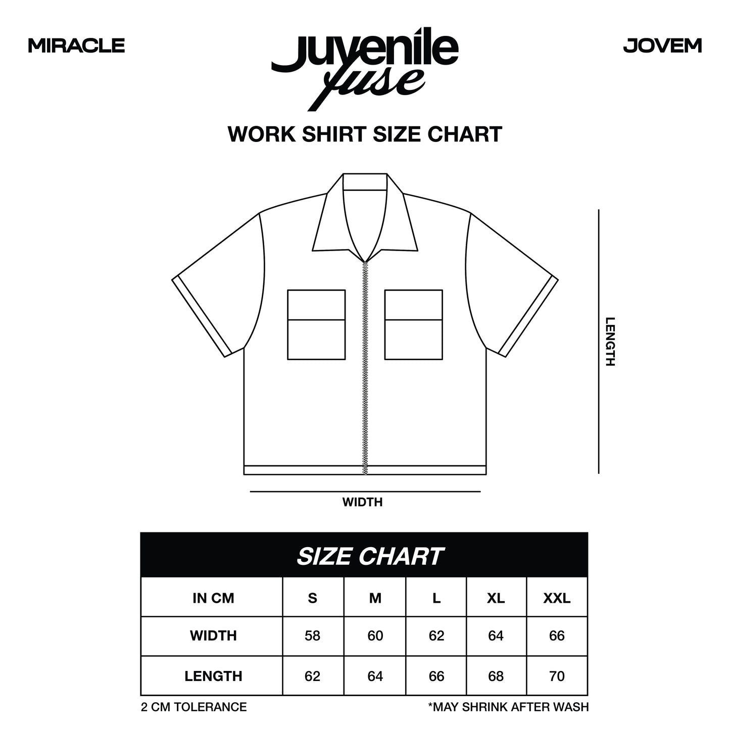 Miracle Mates - Collaboration Jovem Zip Work Shirt